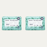 Baby Wipes 3 X 60 per Pack (180 Wipes) 100% Plastic-Free & Plant Based Wipes, 99% Water, Suitable for Sensitive & Eczema-Prone Skin, Fragrance Free & Hypoallergenic, EWG, Cruelty Free (Pack of 2)